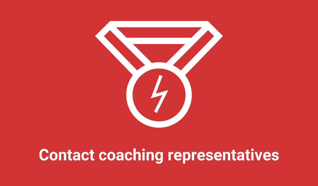 Contact coaching representatives